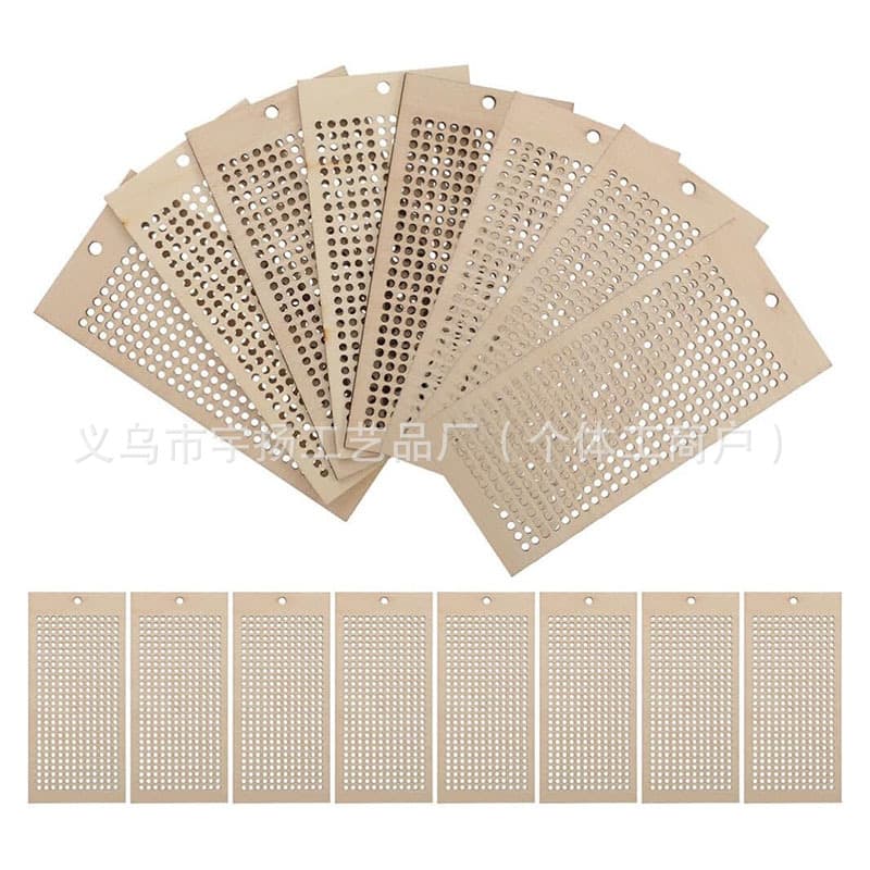 DIY Handmade Craft Decorative Wooden Cross Stitch Bookmark Set Rectangular Wooden Craft