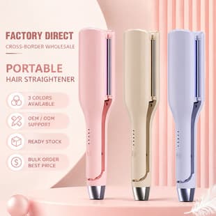 Cross-border 32mm Egg Roll Curling Iron Deep V-Shape Voluminous Curling Wand for Dorm Use Water Wave Hair Styler