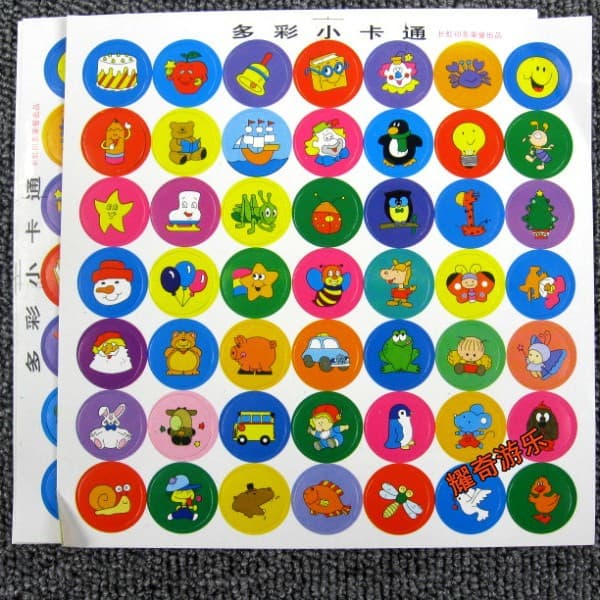 Cartoon Avatar Stickers. Kindergarten Reward Red Flower Stickers. Adhesive Phone Stickers. Children's Toys