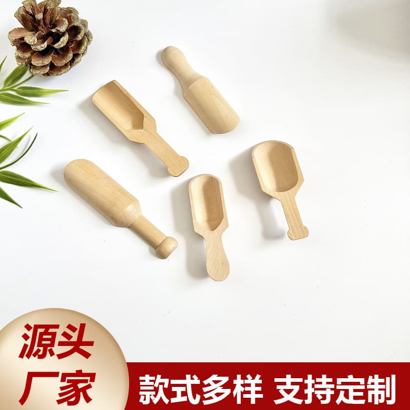 Handcrafted Short Handle Small Wooden Spoon Exquisite Wooden Tea Coffee Spice Salt Spoon Mini Wooden Seasoning Spoon Wholesale Custom
