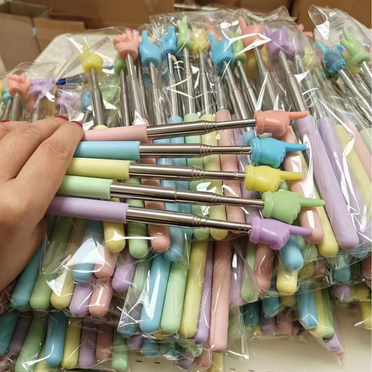 Children's Reading Stick, Book Reading Telescopic Pointer, Finger Telescopic Teaching Tool Teacher-specific Children's Reading Pointer