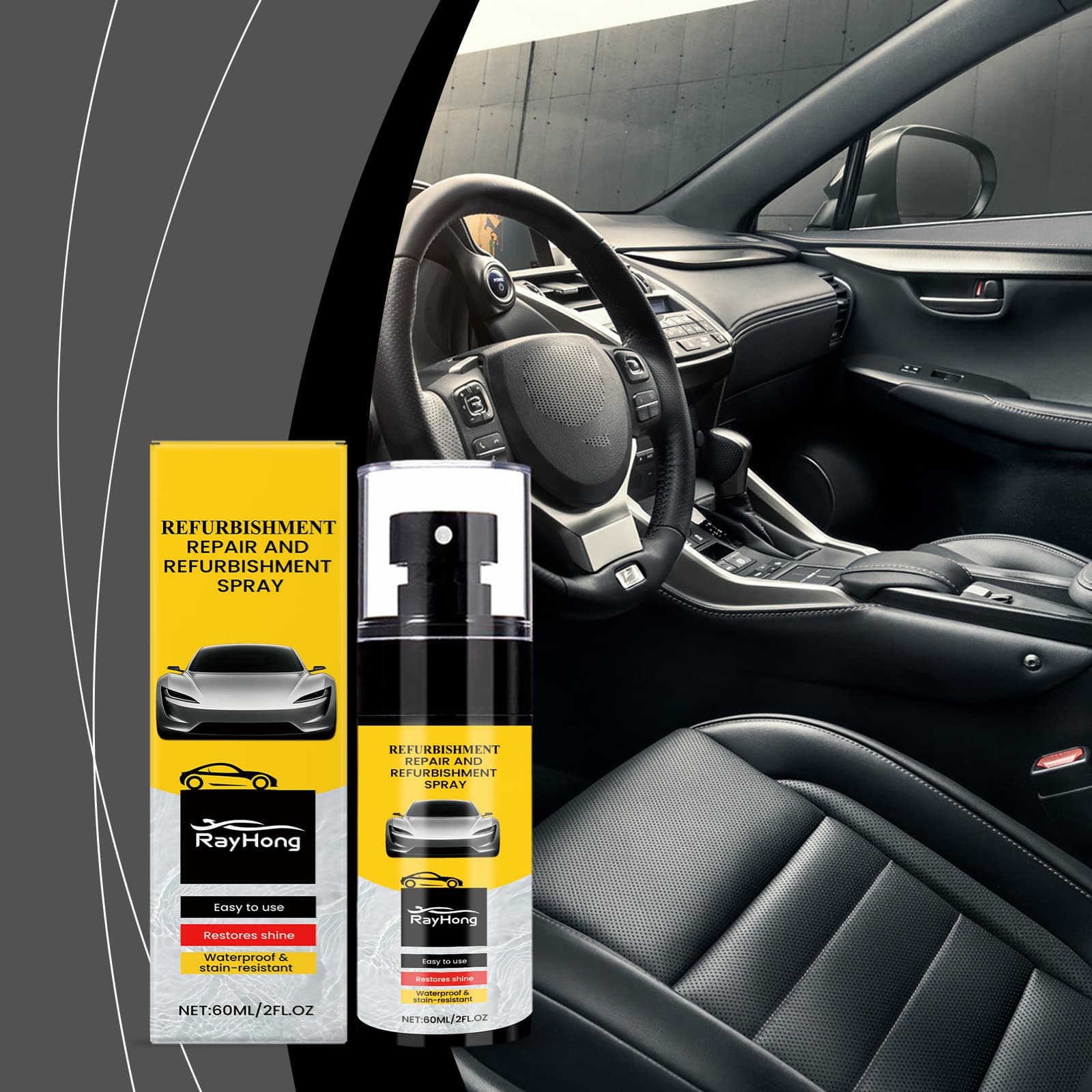 Rayhong Automotive Plastic Renovation Spray Automotive Interior Plastic Coating Renovation Polishing Maintenance Coating Spray