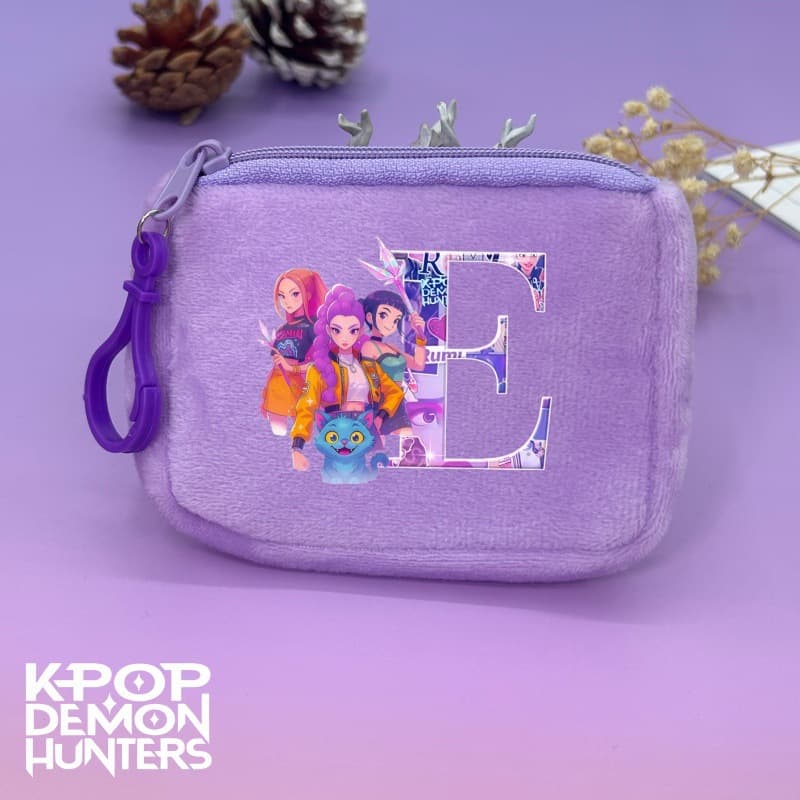 K-Pop Demon Hunter Coin Purse Cute Cartoon Money Bag Portable Mini Zipper Coin Wallet