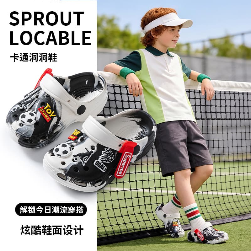 Summer Children's Slippers Wholesale, Anti-Slip Bathroom Clogs for Boys and Girls, Cute Cartoon Kids' Crocs