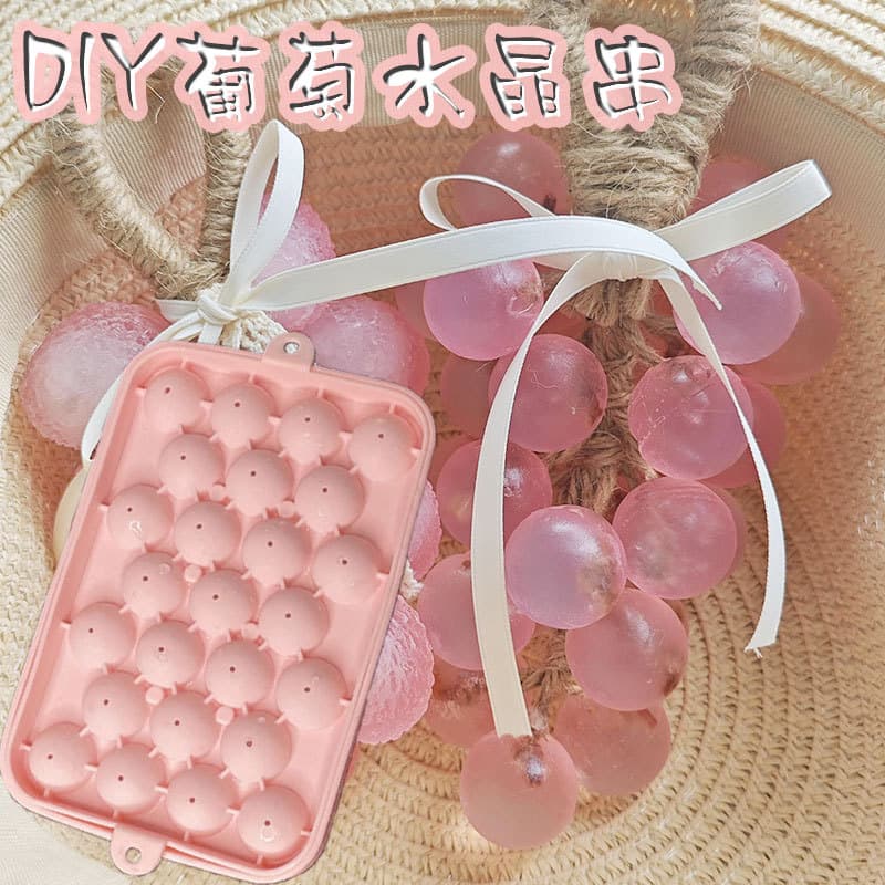 Crystal Grape Lychee Skewer Handmade Soap Silicone Mold DIY Green Grape Strawberry Ice Cube Lollipop Mold
