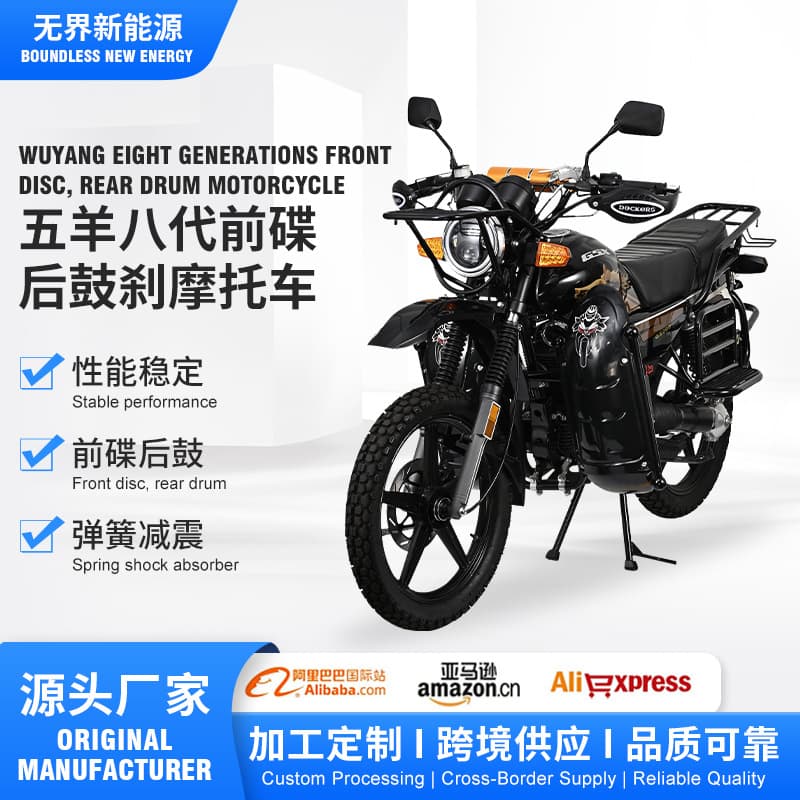 Wuyang Bada Large-Displacement Passenger Ride-On Motorcycle, New Model with EFI Fuel System and Twin-Cylinder Engine, Registrable
