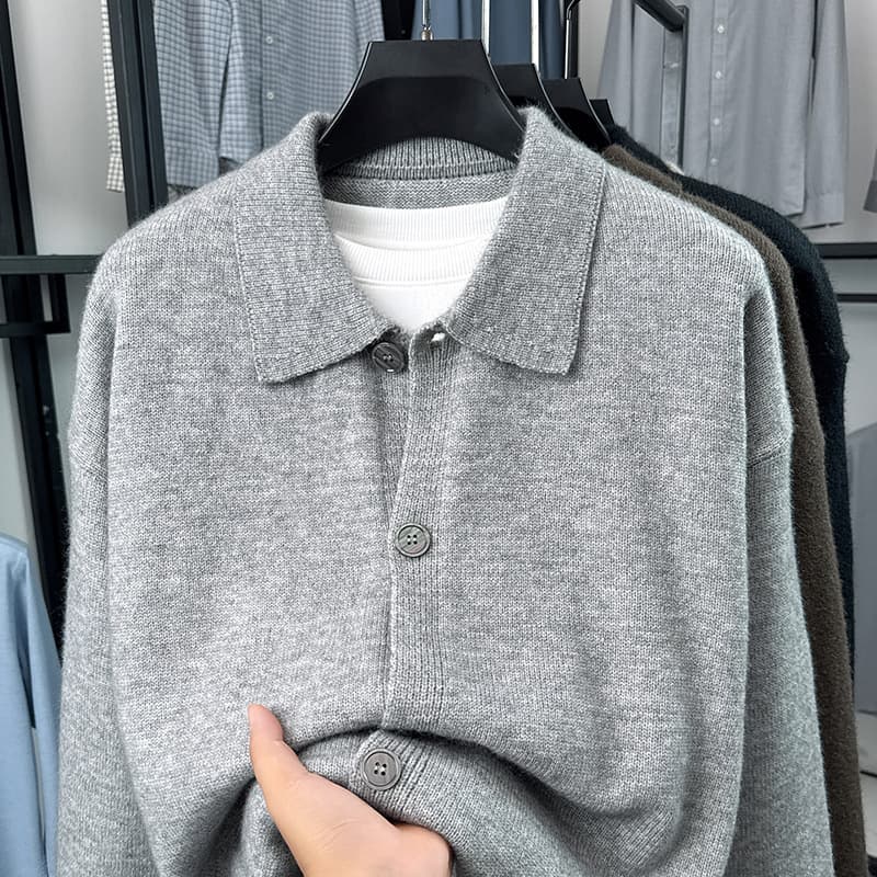 2026 new autumn and winter knitted cardigan men's coat sweater autumn and winter new casual versatile men's lapel jacket
