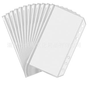 A6 A5 Frosted PVC Color Zipper Bag Single Pocket Double Pocket Document Pouch Notebook Storage Bag Loose-Leaf Refill