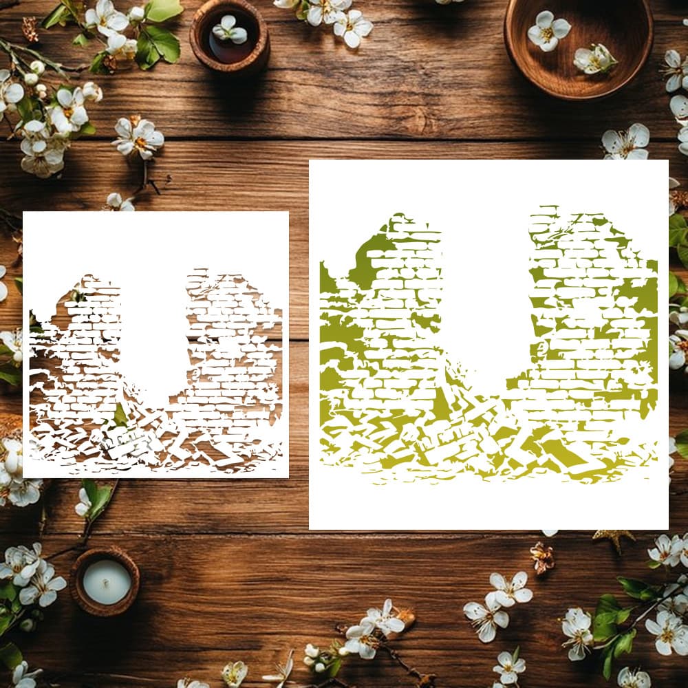 Hollow PET Stencil 20251030-58 Pattern for Journal Decoration, Spray Painting, Paper Craft, DIY Drawing, and Tracing Board