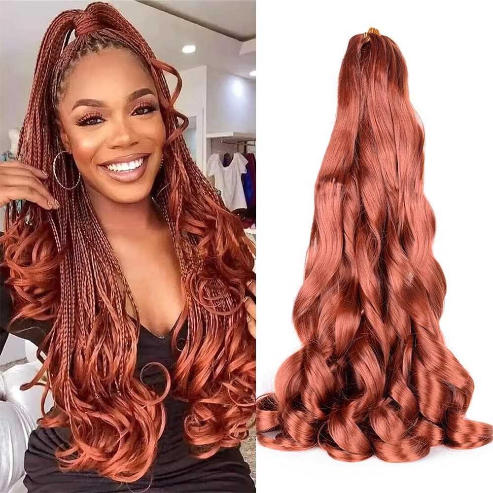 French Loose Big Curl African Dreads Hook Needle Braiding Natural Curl Extension Hair Piece Ladies Processed High Temperature Silk