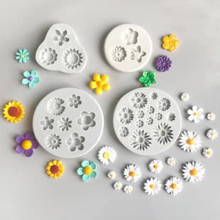 Daisy Sunflower DIY Sugar Art Gum Paste Baking Tool Cake Decoration Chocolate Fondant Silicone Mold