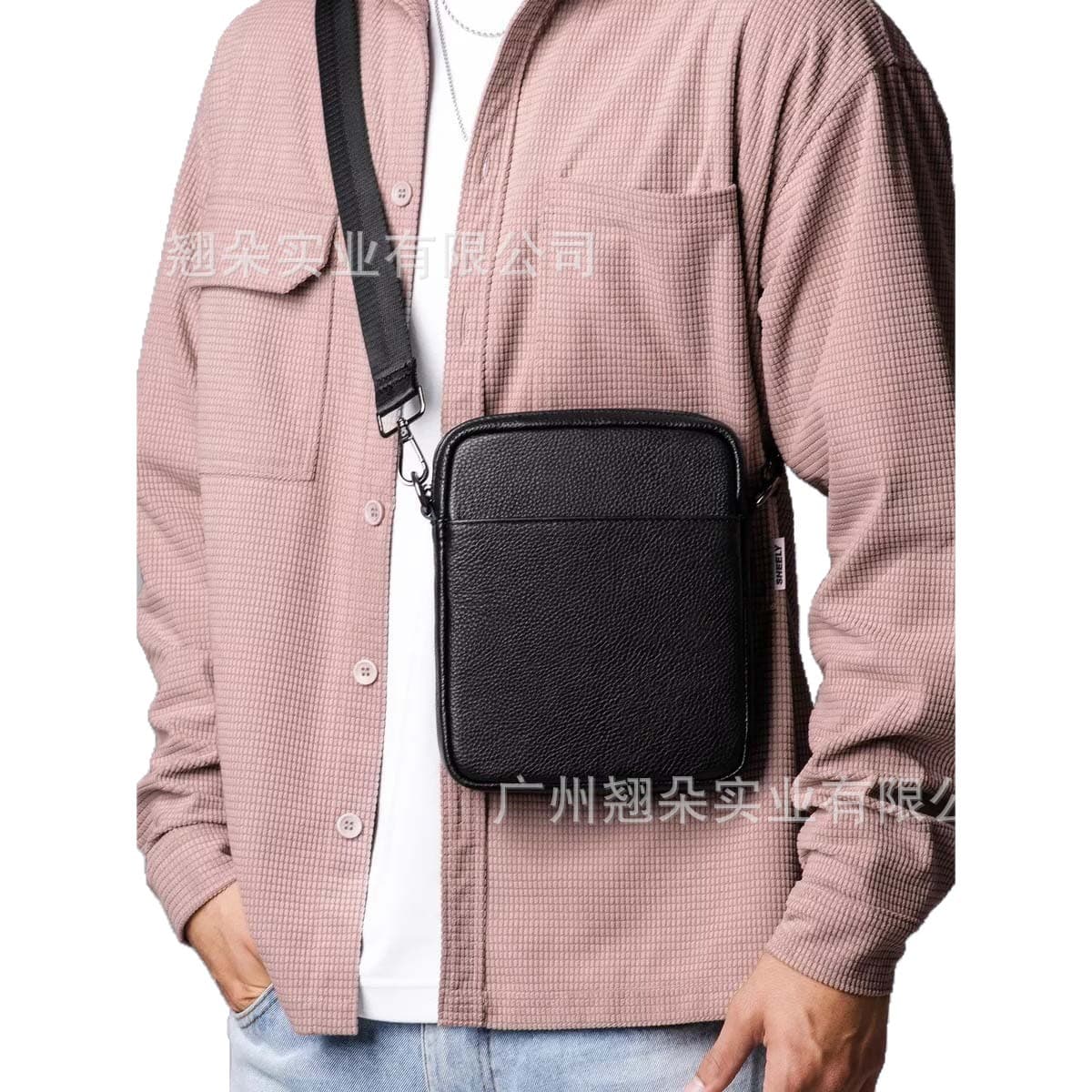 2025 Small Square Bag for Men, Versatile Casual Soft Leather Shoulder Bag, Elegant Briefcase, Stylish Crossbody Bag