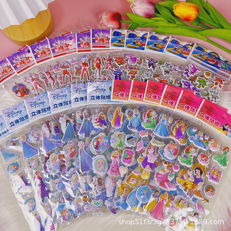 Children's cartoon three-dimensional bubble stickers bump stickers baby reward bubble stickers enlightenment cartoon bubble stickers
