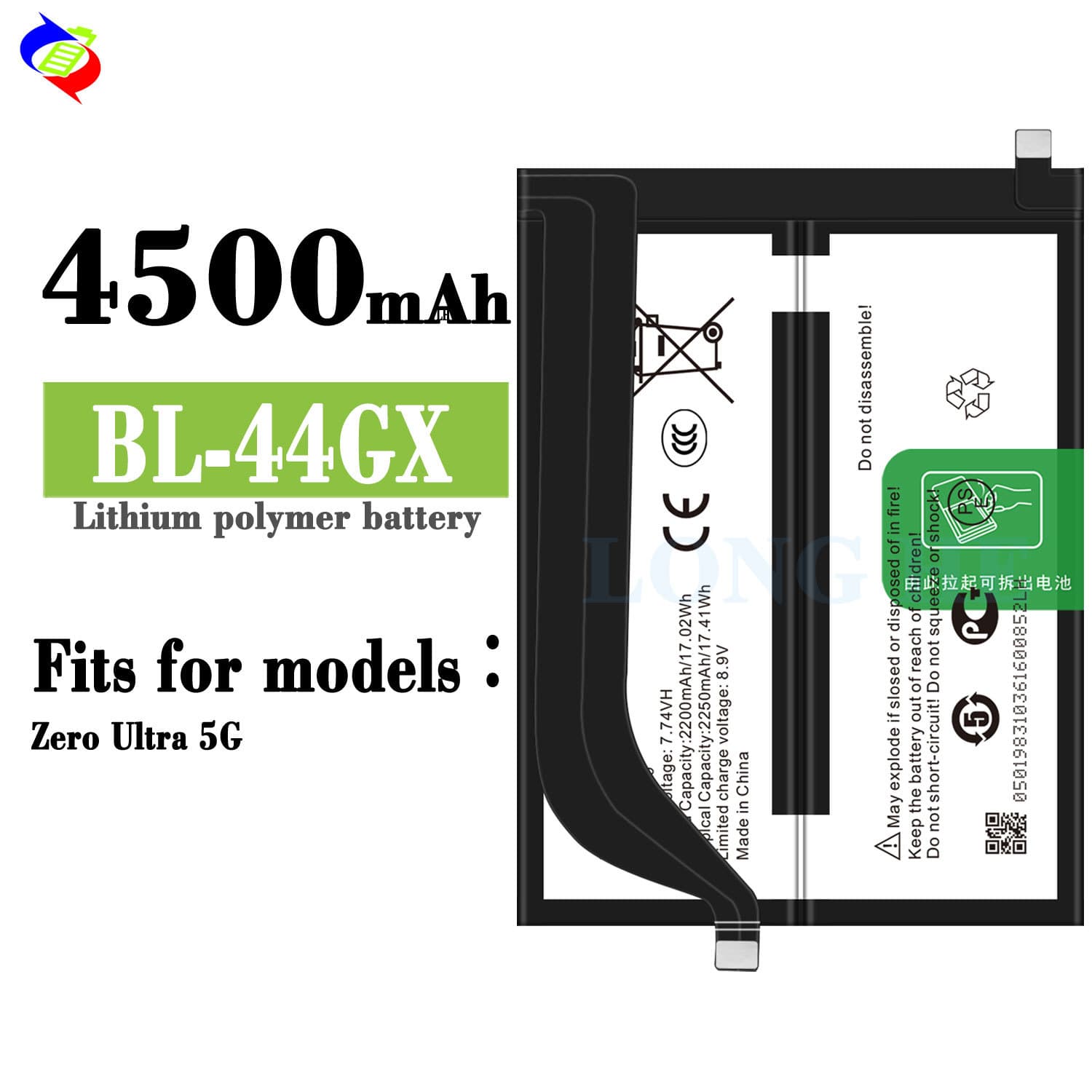 Compatible with Infinix Tecno Zero Ultra 5G phone battery BL-44GX high capacity 4500mAh wholesale