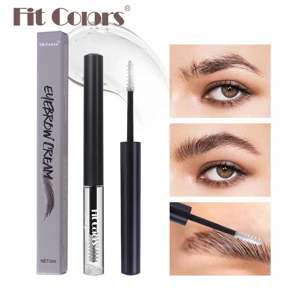 FitColors 4-Color Eyebrow Tint & Setting Gel Waterproof Peel-Off Long-Lasting Natural 3D Voluminous Wild Look