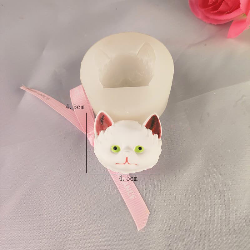 Animal Mold Cat Head DIY Silicone Mold Resin Aromatherapy Plaster Cake Yogurt Wholesale Baking Dessert