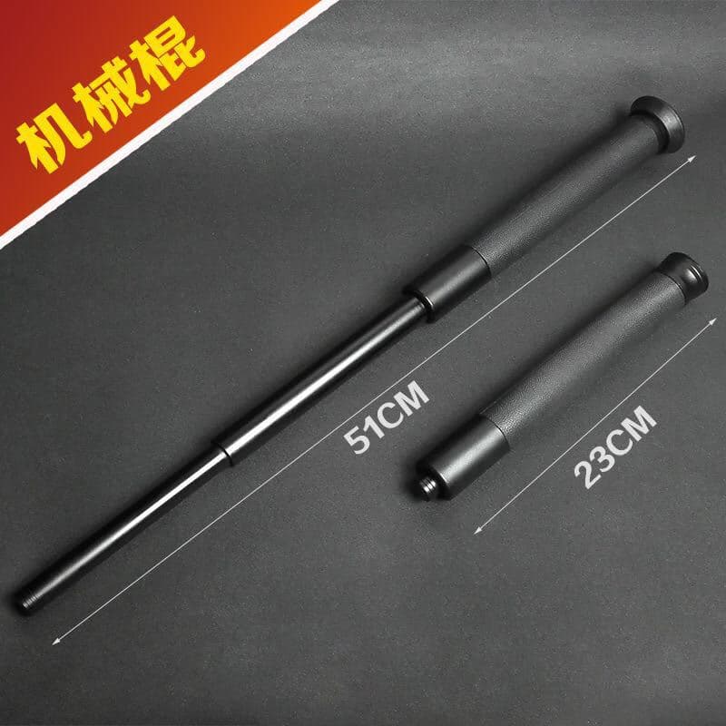 Telescopic Baton Mechanical Stick Light Strike Self-Defense Weapon Compact Portable Outdoor Self-Defense Tool Legal Car Automatic Retractable Stick