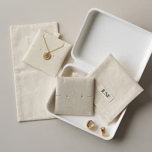 Factory Wholesale Brand Cotton Bag Tote Dust Bag Natural Cotton Envelope Pouch for Jewelry Earrings Protection