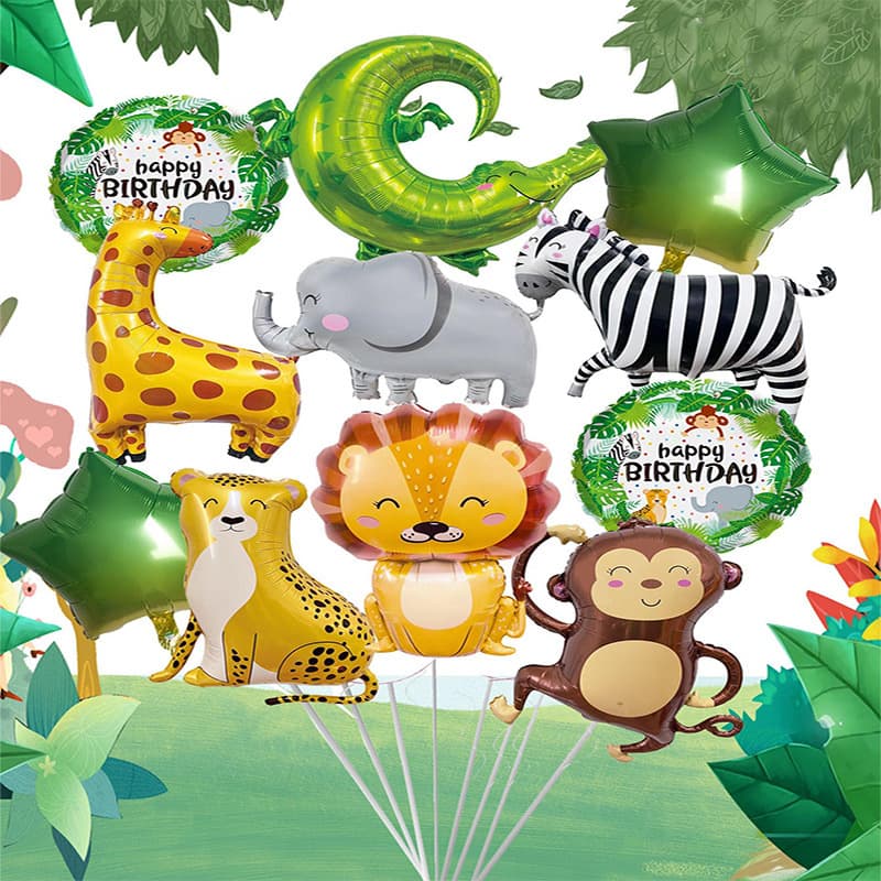 New Cross-Border Ocean Animal Theme Birthday Balloon Set 18 Inch Children's Birthday Party Decoration Wholesale