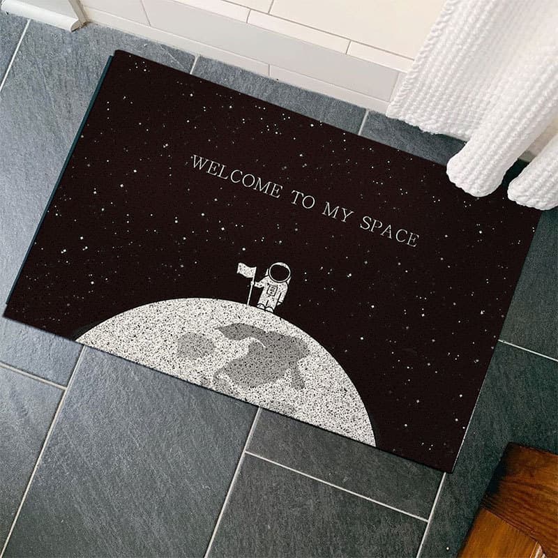 Thickened Cashmere-Like Bathroom Mat Anti-Slip Entrance Mat for Bathroom and Toilet Polyester Fiber Modern Simple Style Carpet