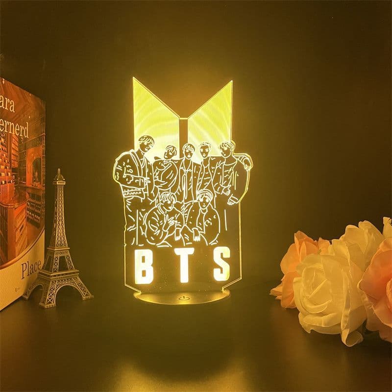 usb night light BTS BTS group photo logo fans support peripheral colorful standing sign ambient light peripheral