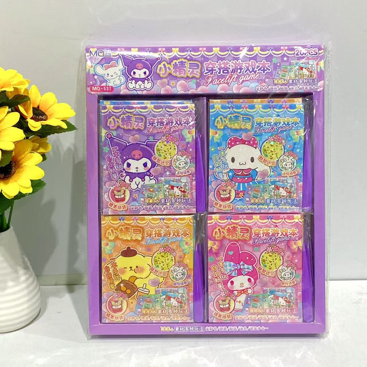 Dress-up Sticker Book No-Cut DIY Outfit Scene Stickers for Girls Kids Toy Game Material