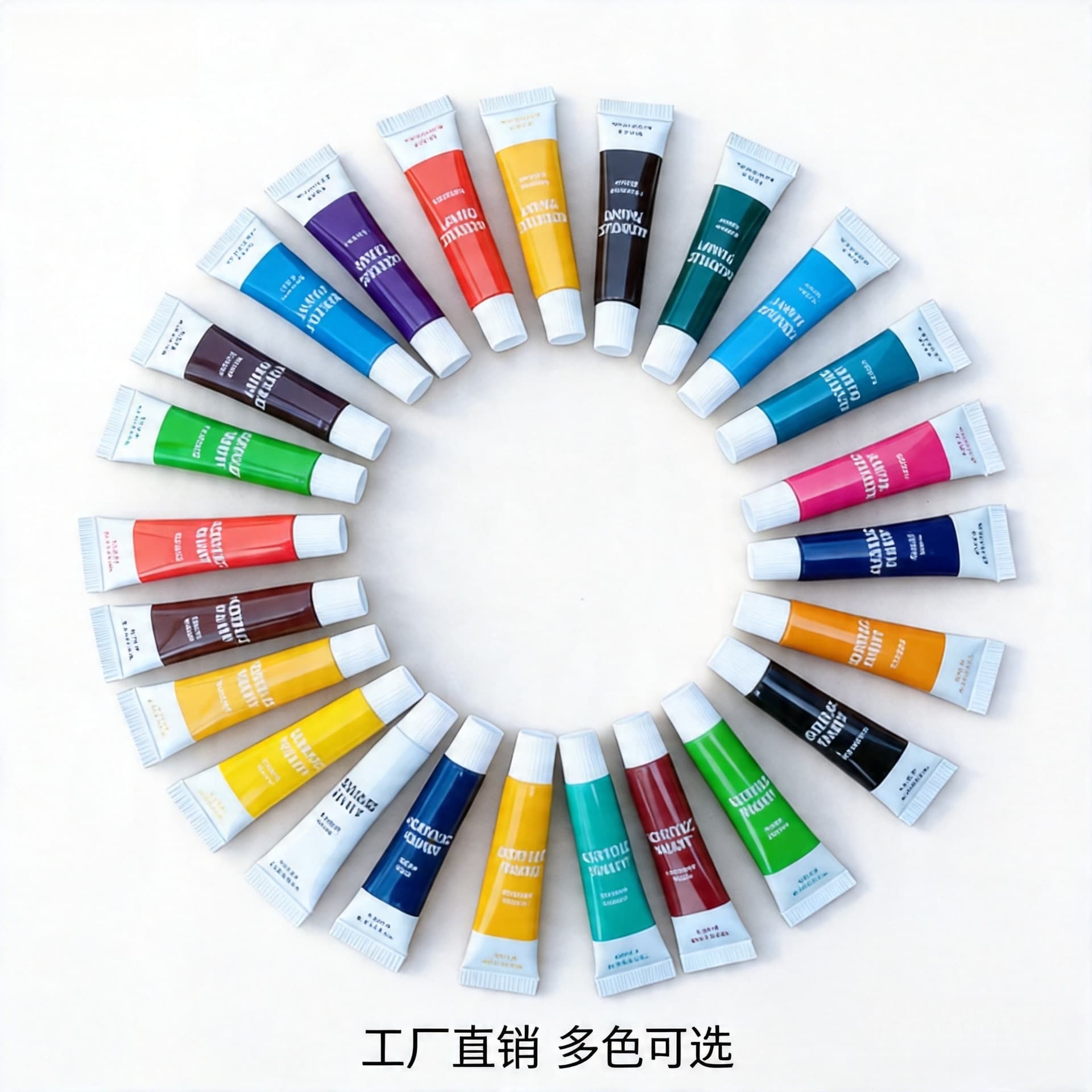 12ml Acrylic Paint Single Tube Student Painting Finger Painting 24 Colors Acrylic Paint Aluminum Plastic Tube Wholesale