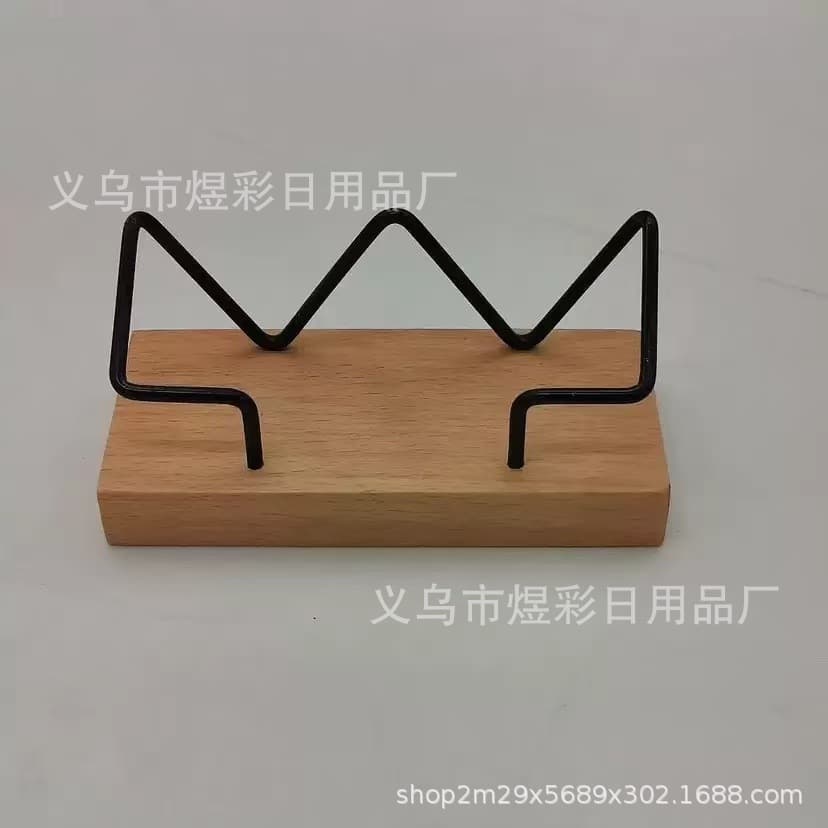 Desktop Organizer Beech Wood Business Card Holder Front Desk Card Stand Walnut Card Storage Box