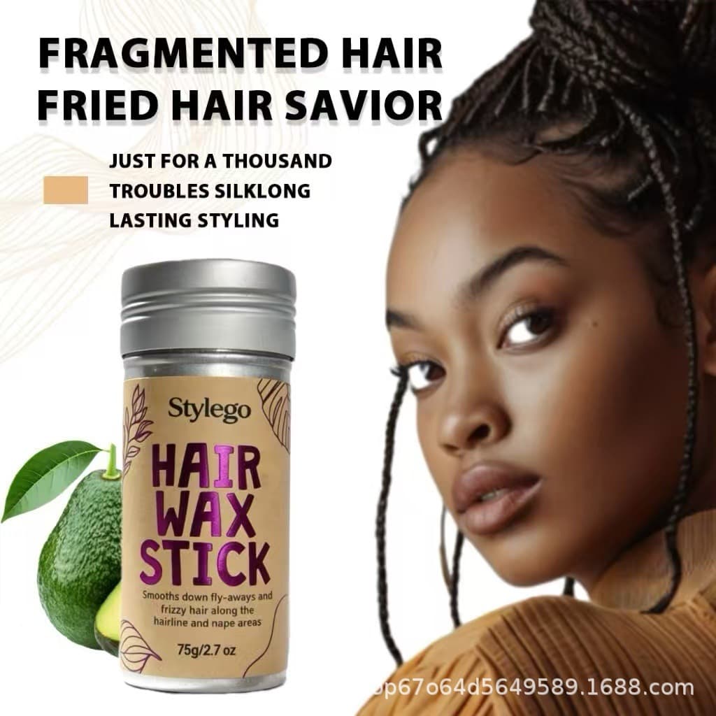 Hair Wax Stick moisturizing styling anti-frizz broken hair finishing cream styling mud for curly hair