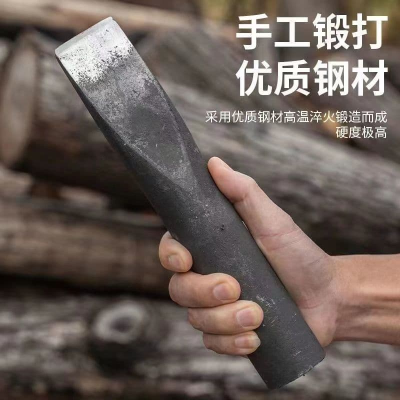 Premium Bearing Steel Hand-Forged Quenched Wood Splitting Wedge, Log Splitter Tool for Home and Outdoor Use