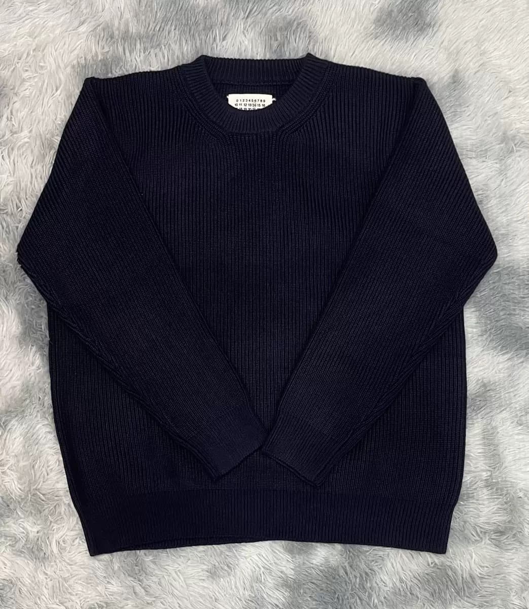 Fashion Autumn/Winter Casual Wool Sweater Style Gray-Black Crew Neck Loose Pullover Knit Top Unisex Original Design