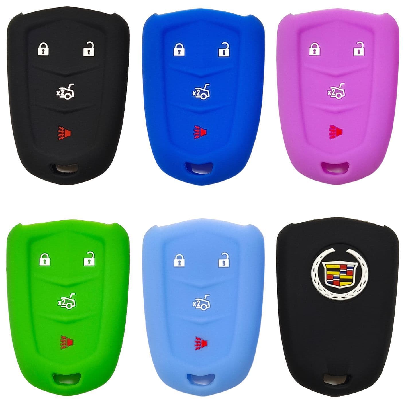 Silicone Key Case for Cadillac ATS-L, Cadillac CTS XT5 Remote 4-Button Key Cover