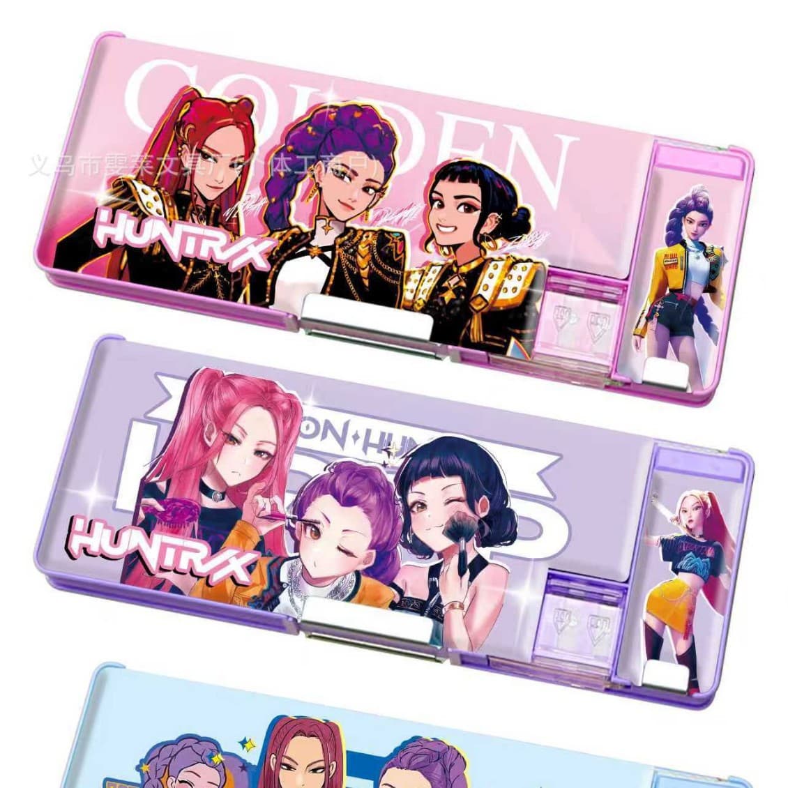 Export KPOP Witch Girl Group Pencil Case Cartoon Multifunctional Pencil Box Student Large Capacity Double-Open Pencil Case