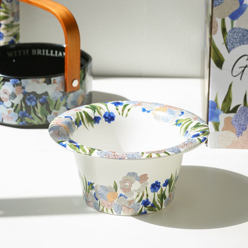 GARDEN Series Exquisite Niche Household Ceramic Bowl Salad Snack Dessert Bowl Rice Bowl Tray Fruit Plate Fruit Basket