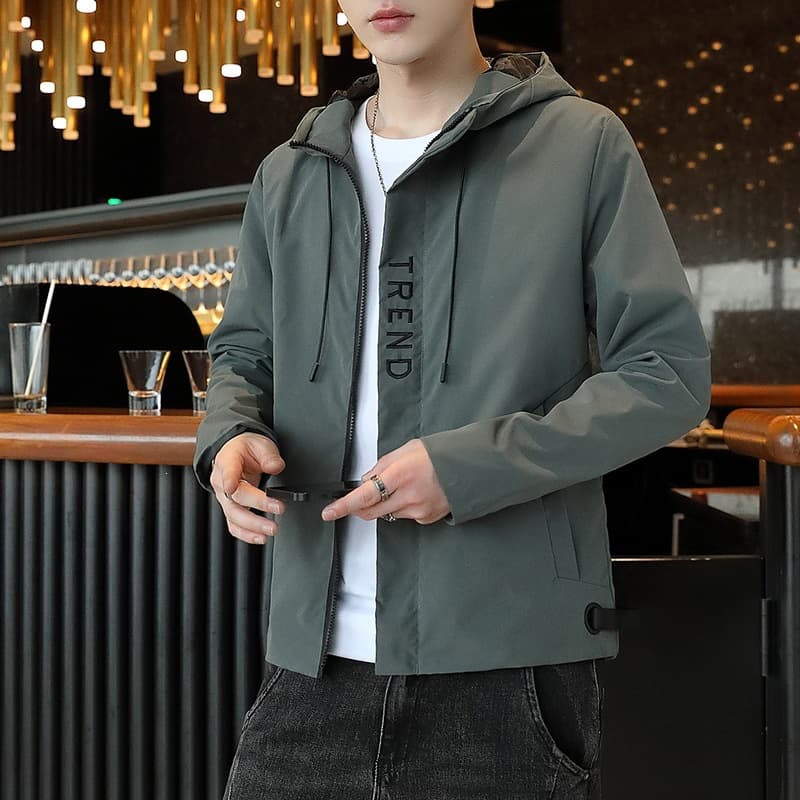 Autumn Lightweight Top Hooded Edgy Loose Casual Jacket TUME Amazon Foreign Trade Men's Clothing