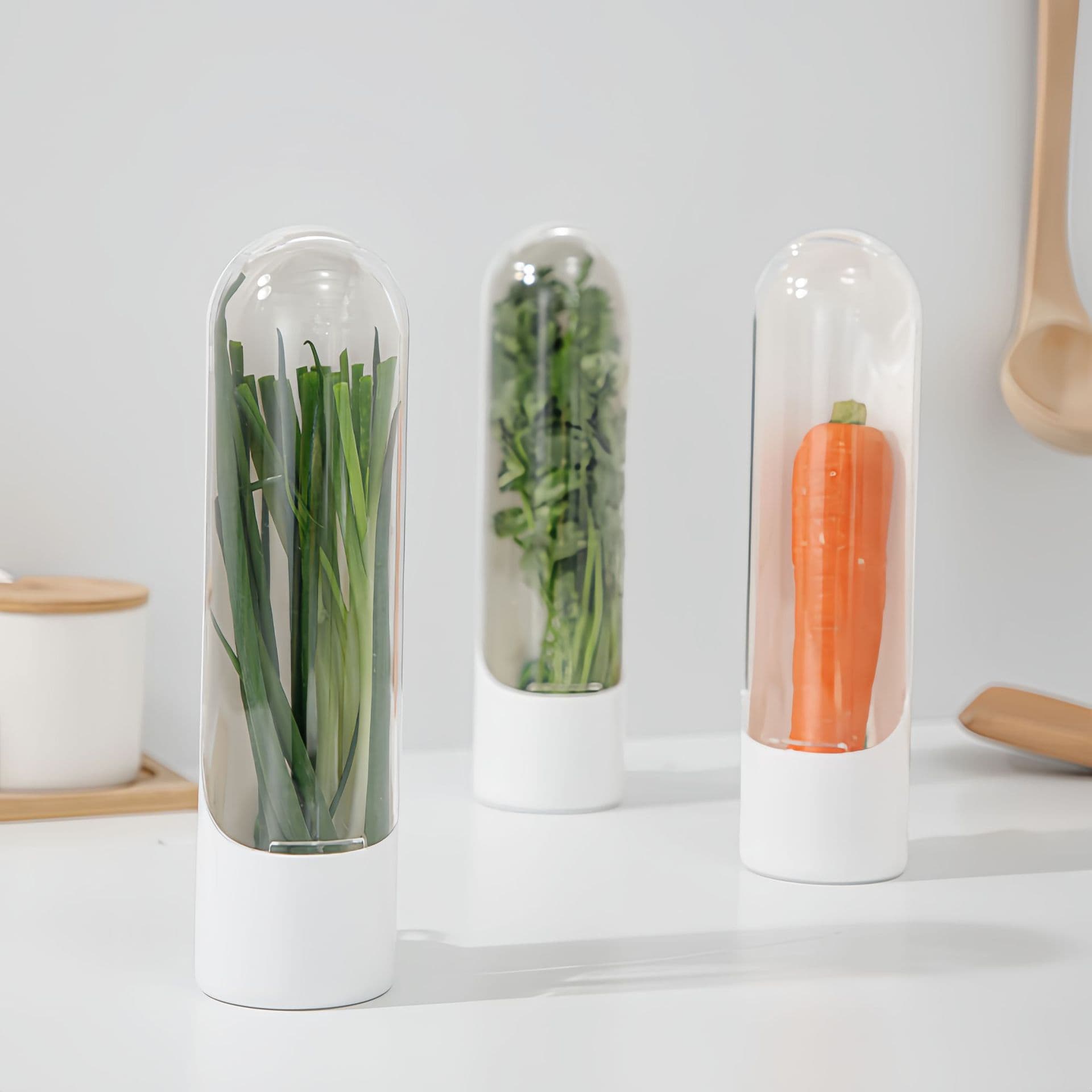 temu cross-border new herb preservation box vegetable storage herb preservation cup Amazon bamboo shoot preservation