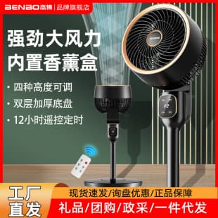 German Benbo Air Circulation Fan, Quiet Desktop Floor Fan for Home Office, Small Stand Fan