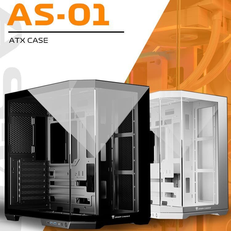 Jungle Leopard AS-01 PC Case, Dual Tempered Glass, E-Sports Gaming, Wide Body, ATX Desktop Computer Case
