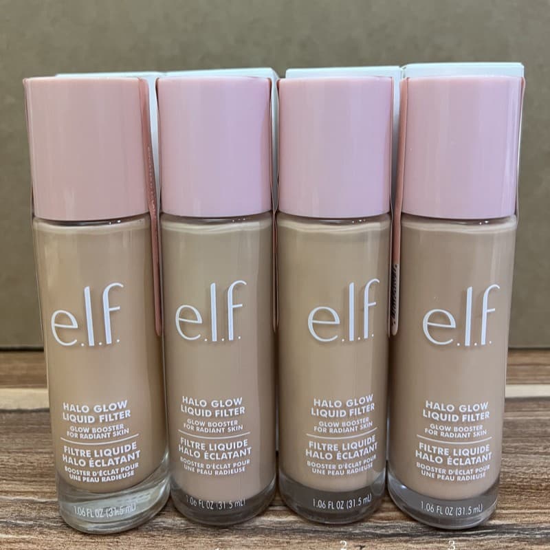 In Stock elf Halo Glow Liquid Highlighter Foundation Primer Base Brightening Moisturizing Coverage CT Dupe