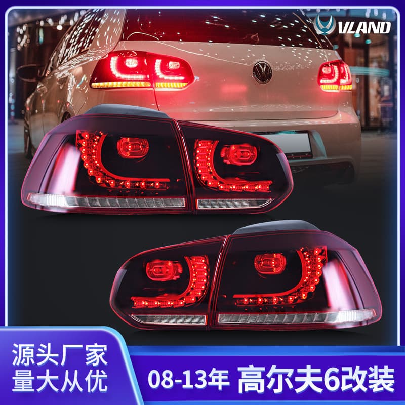 Modified Tail Light Assembly for 2008-2013 Volkswagen Golf 6 Brake Light LED Car Tail Light