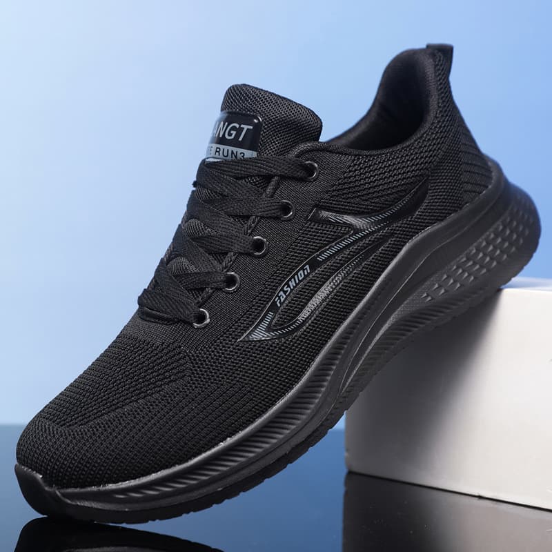Lightweight Knitted Casual Sneakers for Men and Women, Breathable and Versatile Autumn Flat Walking Shoes for Seniors