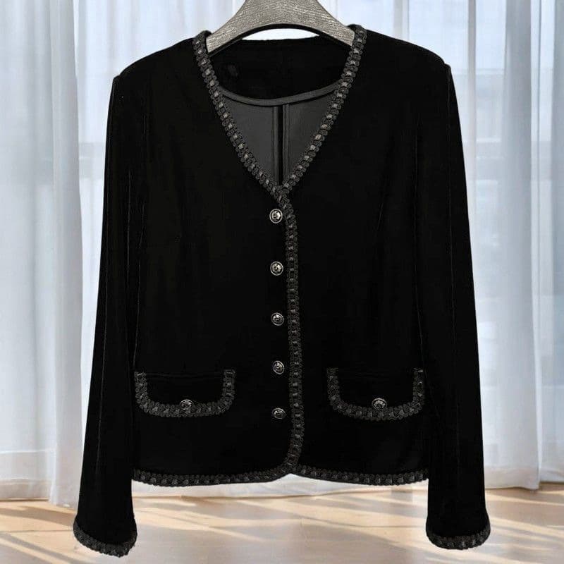 2025 Spring/Autumn New Velvet Jacket Top Fashionable Elegant Slimming Casual Chic Blazer