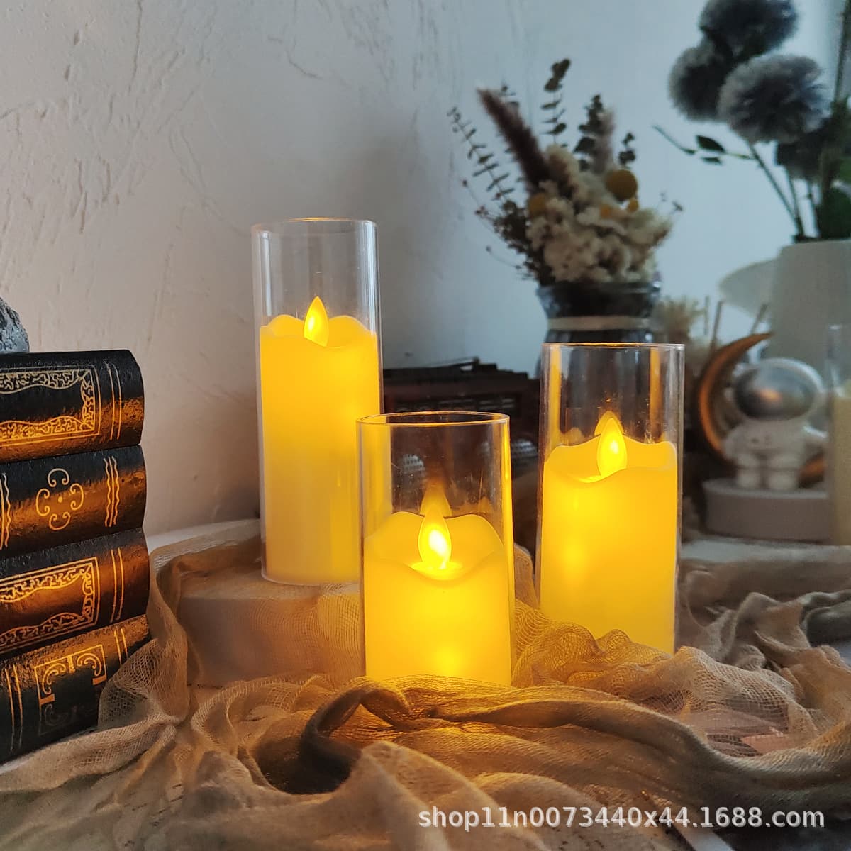 LED Electronic Candle Simulation Plastic Smokeless Cup Wax White Christmas Birthday Wedding Atmosphere Decorative Candle Light