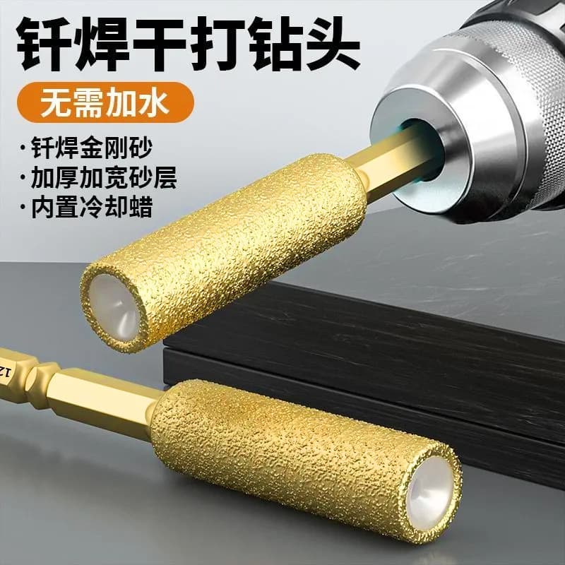 New Tile Drilling Bit Hole Opener Reaming Polishing Grinding Head Edge Trimming Dry Drilling Glass Stone Hand Drill Special
