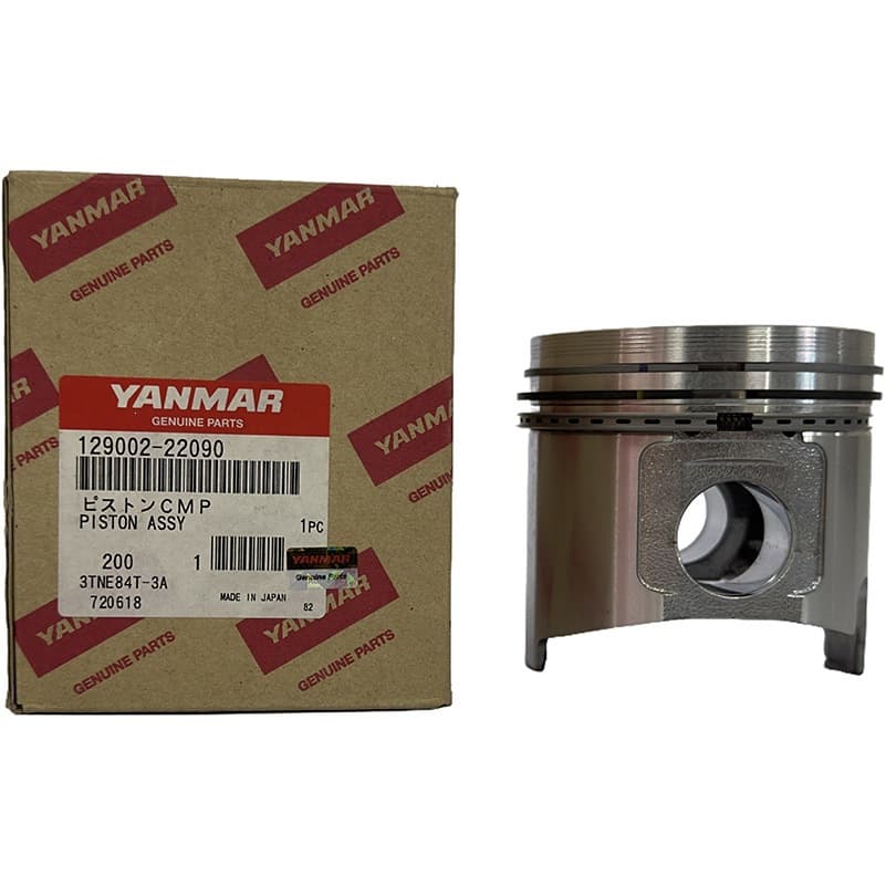 Yanmar 129002-22090 Piston with Rings, Compatible Models: 3TNE84T/4TNE84T Excavator Parts
