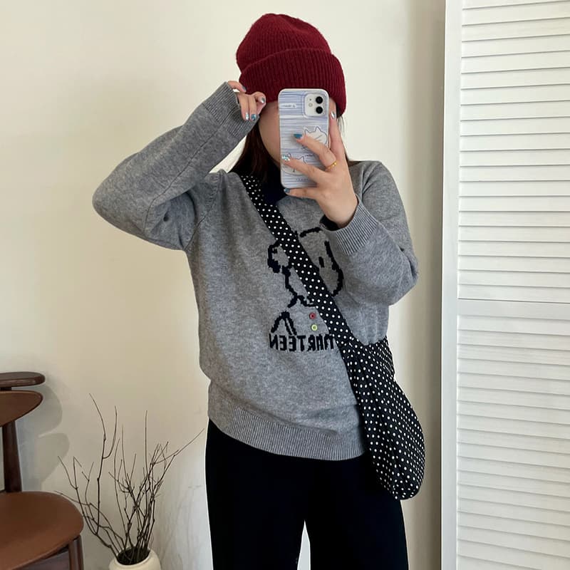 Plus Size Women's Contrast Color Polo Neck Top Casual Sweater 2025 Winter Fat MM Jacquard Knit 23569