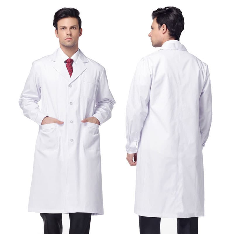 Food Factory Pharmacy White Coat Men's and Women's Chemical Laboratory Coat Medical Student Doctor Nurse Coat Labor Protection Tooling