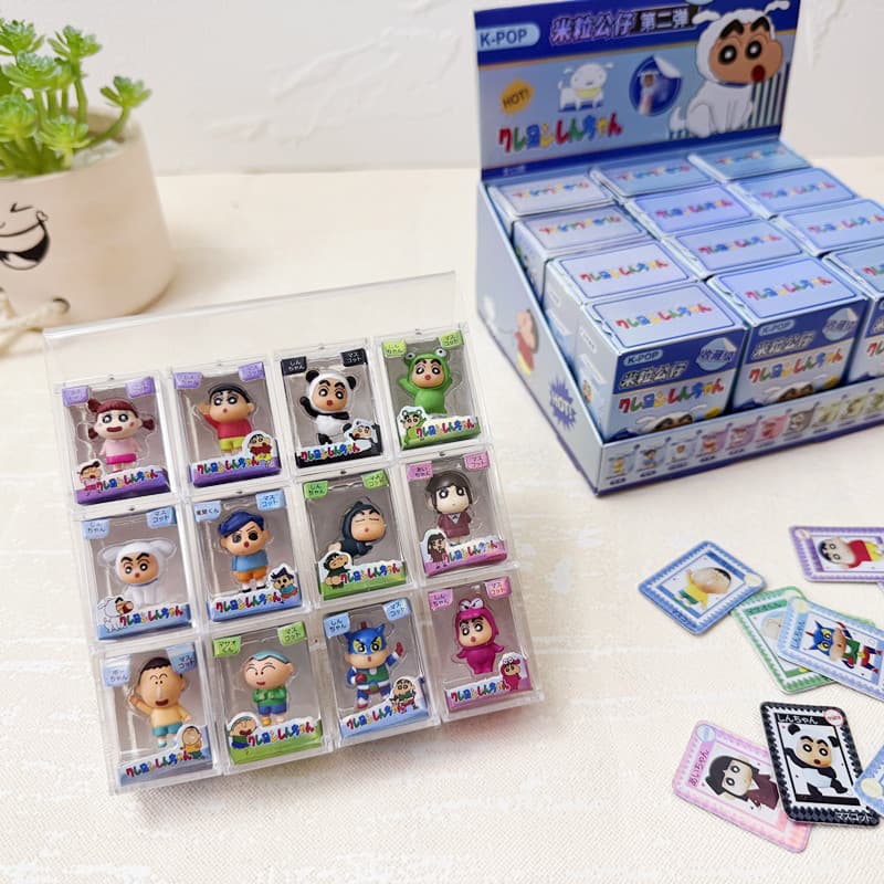 New Crayon Shin-chan Rice Grain Figure Series 2 Trendy Blind Box Figures Cross-border Hot Sale Claw Machine Exchange Gift