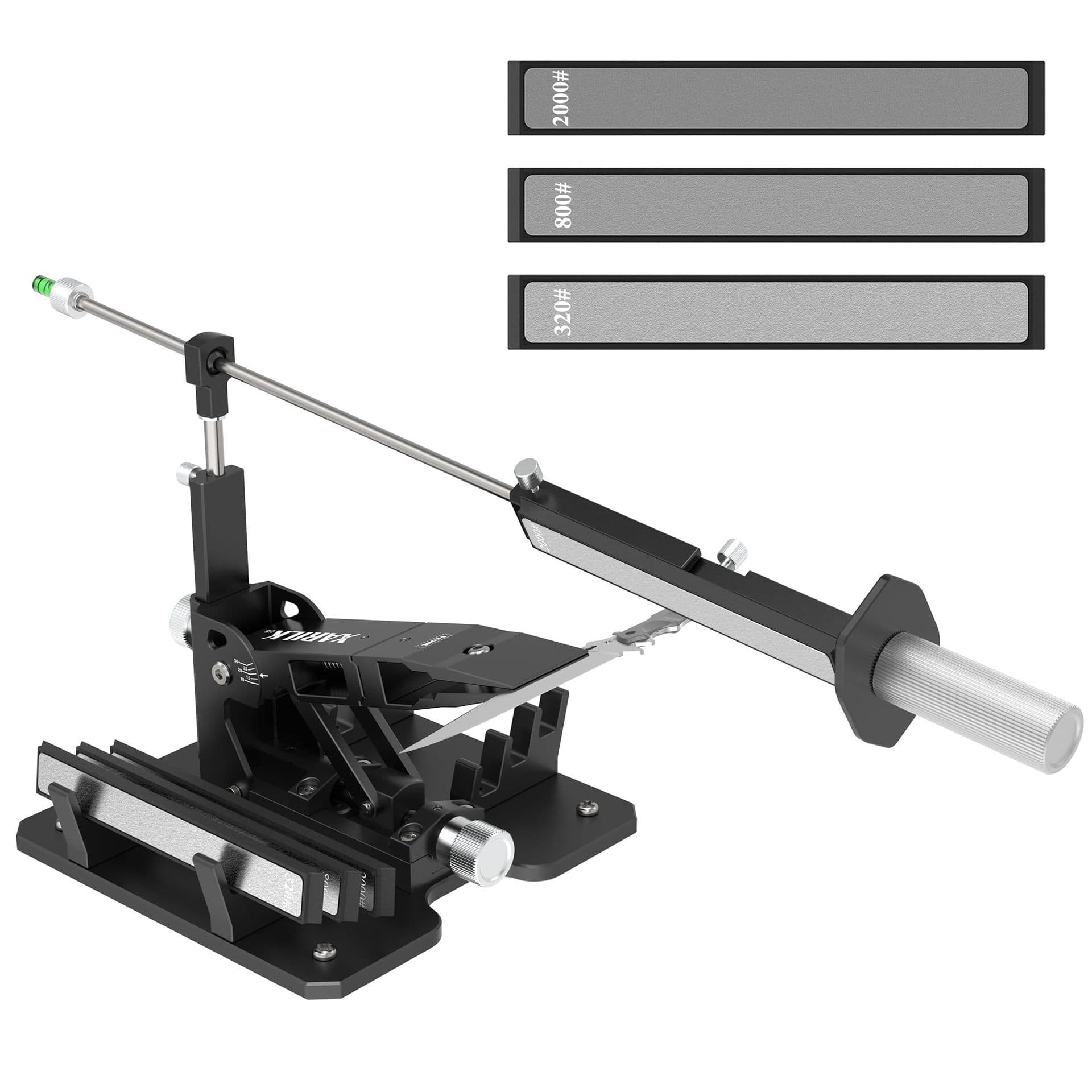 Knife Sharpener System GEN 2, Heavy Duty Aluminum Professional Knife Sharpening Tool with Diamond