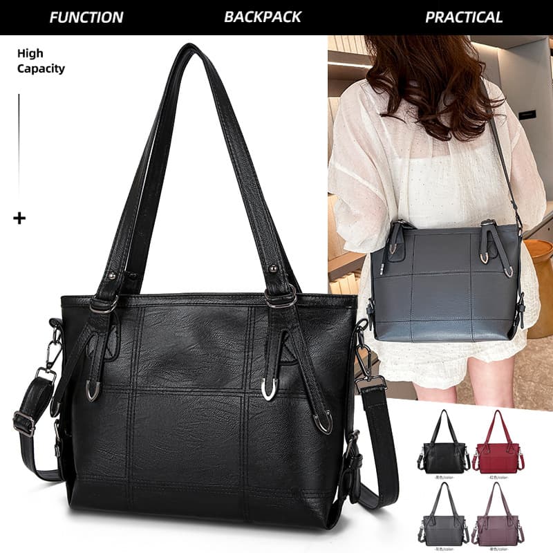 European and American Retro Tote Bag 2024 New Simple Women's Shoulder Bag Crossbody Bag Versatile Commuter Large Bag
